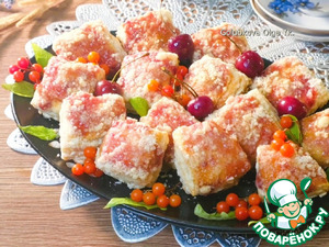 Слоистое печенье с малиновым джемом