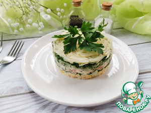 Слоёный рыбный салат "Лето" Слоёный рыбный салат "Лето"