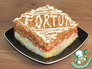 Слоёный салат на праздничный стол Слоёный салат на праздничный стол