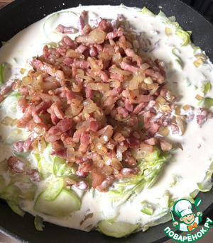 Спагетти с кабачками в сливочном соусе