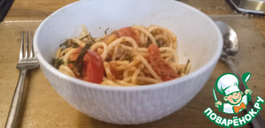 Спагетти со свежими помидорами Спагетти со свежими помидорами