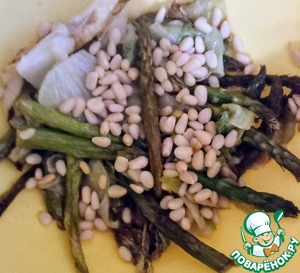 Спаржа, фисташки и лайм на гриле