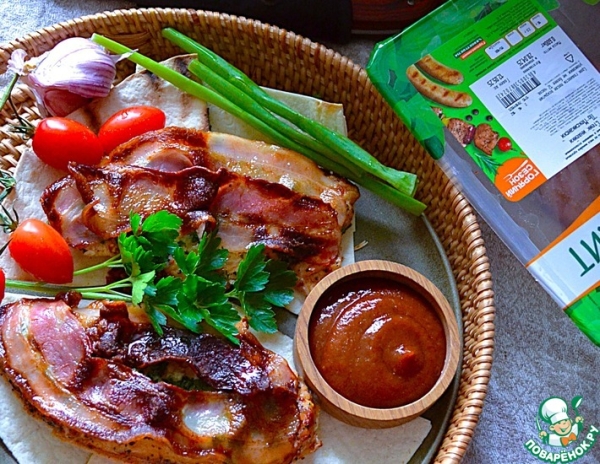 Стейк индейки под беконом Стейк индейки под беконом