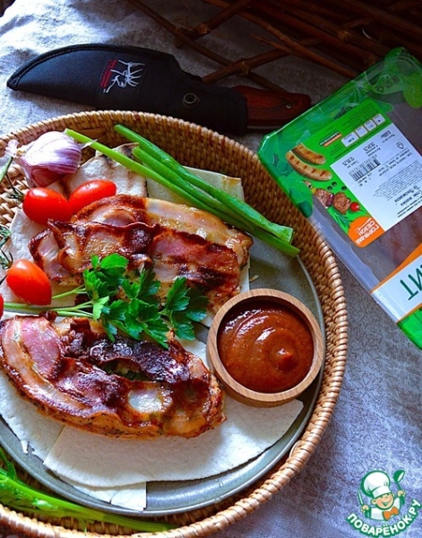 Стейк индейки под беконом Стейк индейки под беконом