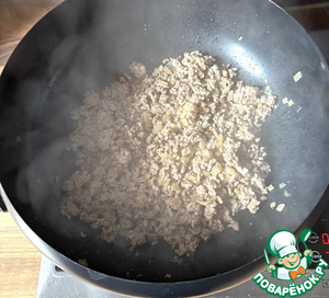 Стручковая фасоль с фаршем по-китайски