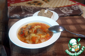 Суп из баранины с помидорами