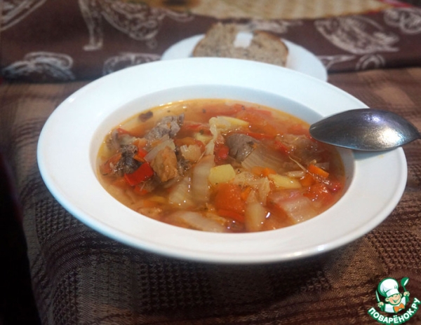 Суп из баранины с помидорами