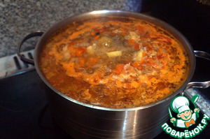 Суп из баранины с помидорами