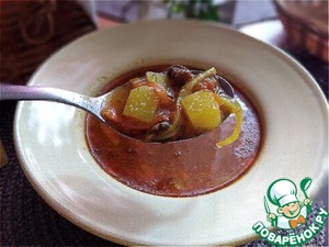 Суп из кильки с кукурузной полентой Суп из кильки с кукурузной полентой