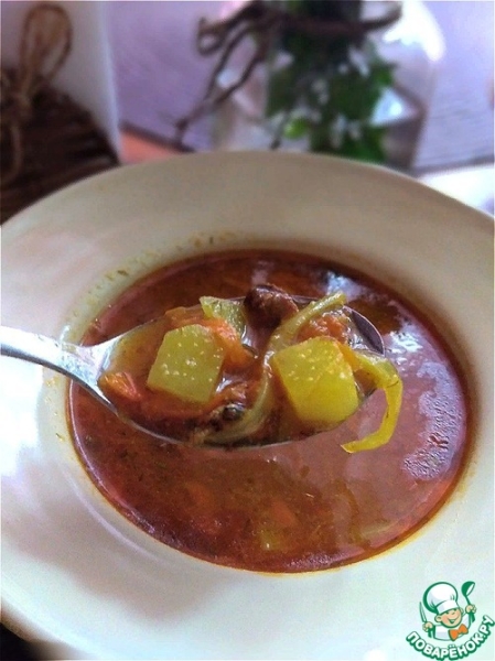 Суп из кильки с кукурузной полентой Суп из кильки с кукурузной полентой