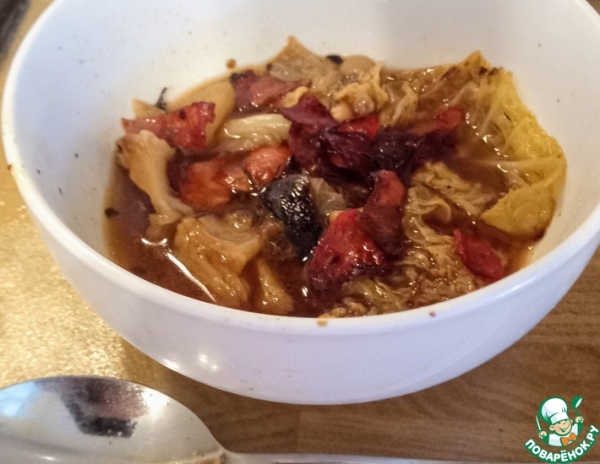 Суп из копчёной капусты и чоризо Суп из копчёной капусты и чоризо