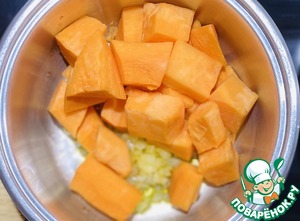 Суп-пюре с бататом и куриной грудкой