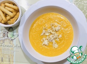 Суп-пюре с бататом и куриной грудкой