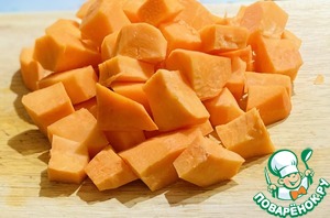 Суп-пюре с бататом и куриной грудкой