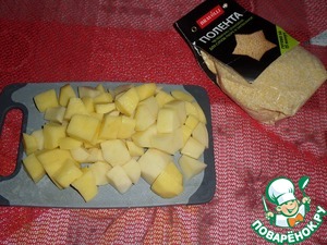 Суп-пюре с чечевично-злаковой полентой Суп-пюре с чечевично-злаковой полентой