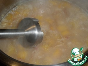 Суп-пюре с чечевично-злаковой полентой Суп-пюре с чечевично-злаковой полентой