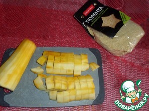 Суп-пюре с чечевично-злаковой полентой Суп-пюре с чечевично-злаковой полентой