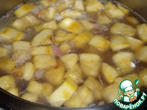 Суп-пюре с чечевично-злаковой полентой Суп-пюре с чечевично-злаковой полентой