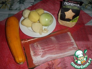 Суп-пюре с чечевично-злаковой полентой Суп-пюре с чечевично-злаковой полентой