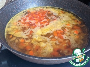 Суп с фрикадельками и кукурузной полентой Суп с фрикадельками и кукурузной полентой