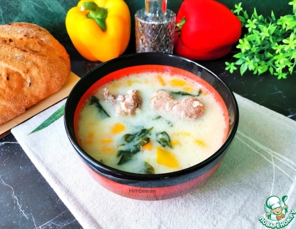 Суп с индейкой и шпинатом Суп с индейкой и шпинатом