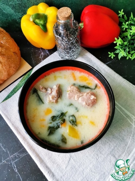 Суп с индейкой и шпинатом Суп с индейкой и шпинатом