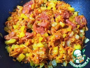 Суп с кукурузной полентой и яйцом Суп с кукурузной полентой и яйцом