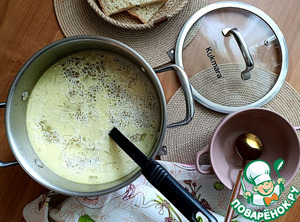 Суп с лисичками и резанным овсом