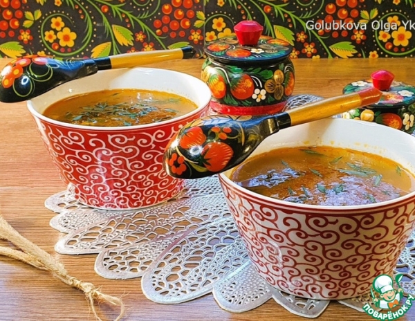 Суп с маринованными огурцами и перловкой Суп с маринованными огурцами и перловкой
