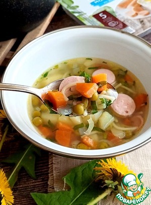 Суп с сосисками "Походный"