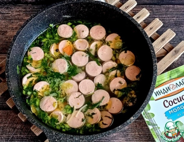 Суп с сосисками "Походный"