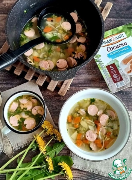 Суп с сосисками "Походный"