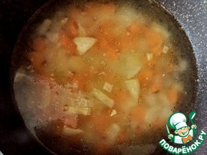 Суп с сосисками "Походный"