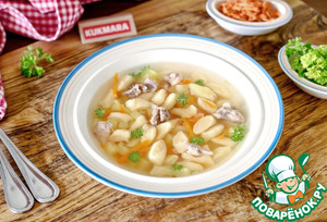 Суп с сырными галушками