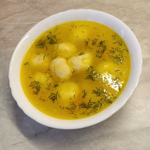 Суп с сырными шариками