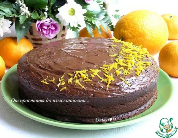 Свекольно-шоколадный торт с апельсиновой цедрой Свекольно-шоколадный торт с апельсиновой цедрой