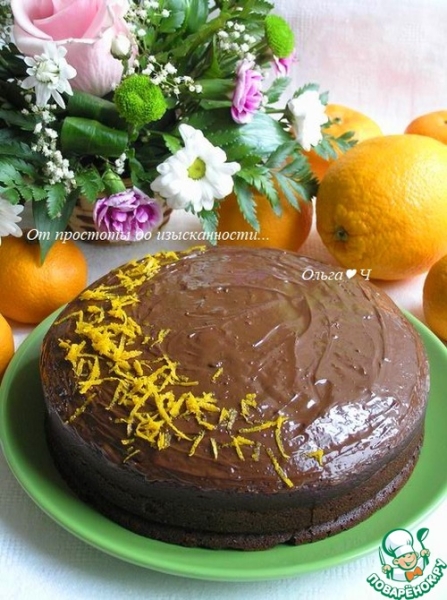 Свекольно-шоколадный торт с апельсиновой цедрой Свекольно-шоколадный торт с апельсиновой цедрой