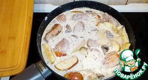 Свинина с яблоками и грибами Свинина с яблоками и грибами