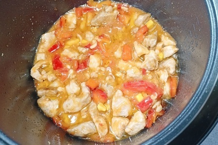 Свинина с мандаринами и перцами в мультиварке Свинина с мандаринами и перцами в мультиварке