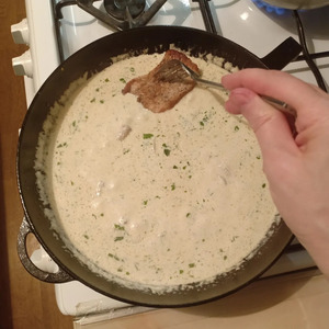 Свинина в сливочном соусе с грибами Свинина в сливочном соусе с грибами