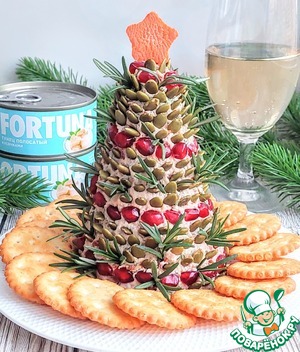 Сырная закуска "Ёлочка" с тунцом Сырная закуска "Ёлочка" с тунцом