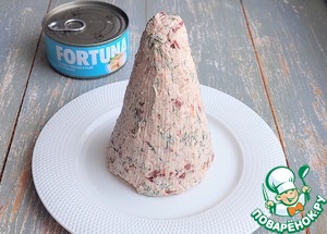 Сырная закуска "Ёлочка" с тунцом Сырная закуска "Ёлочка" с тунцом