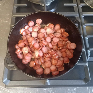 Сырный суп с грибами и колбасками