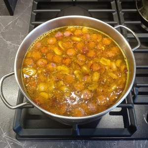 Сырный суп с грибами и колбасками