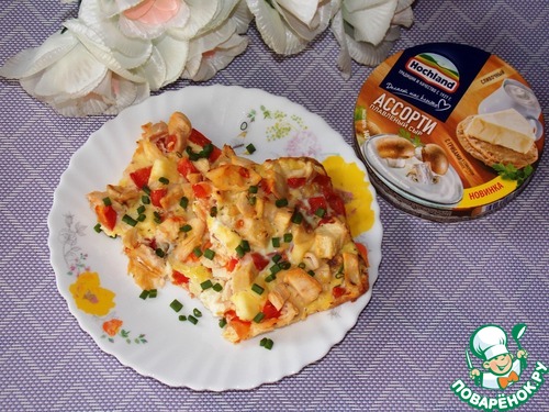 Сытная запеканка с яичной заливкой Сытная запеканка с яичной заливкой