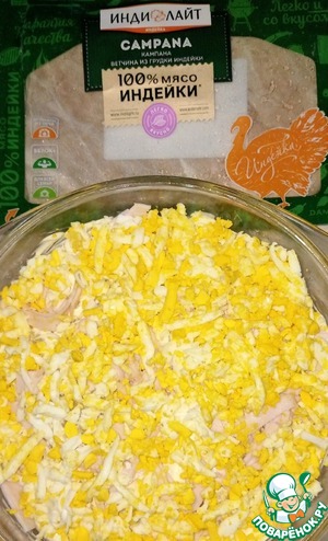 Сытный и ходовой салат с ветчиной Сытный и ходовой салат с ветчиной