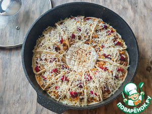 Такос с мясом, черешней и камамбером Такос с мясом, черешней и камамбером