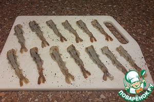 Тигровые креветки в темпуре и фритюре Тигровые креветки в темпуре и фритюре