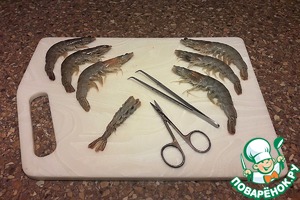 Тигровые креветки в темпуре и фритюре Тигровые креветки в темпуре и фритюре