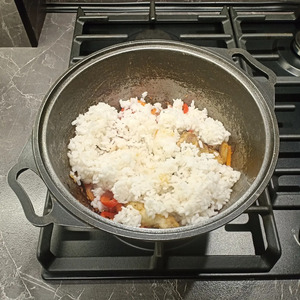 Тяхан с курицей и овощами